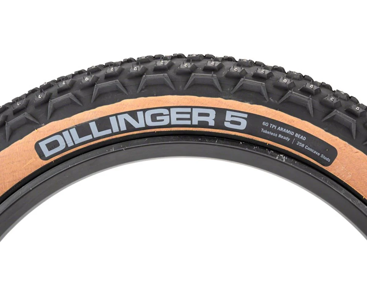 45NRTH Dillinger 5 Fat Bike Tire (Tan) (Tubeless) (60 TPI) (Studded) (26") (4.6")
